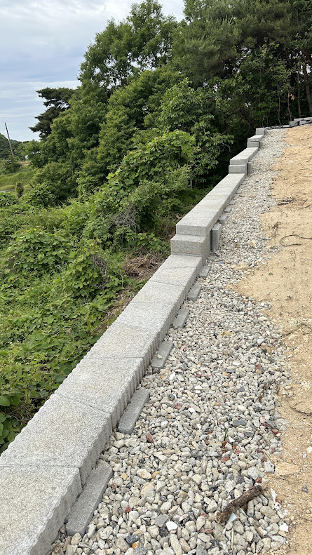 옹벽 블록 시공 상세
